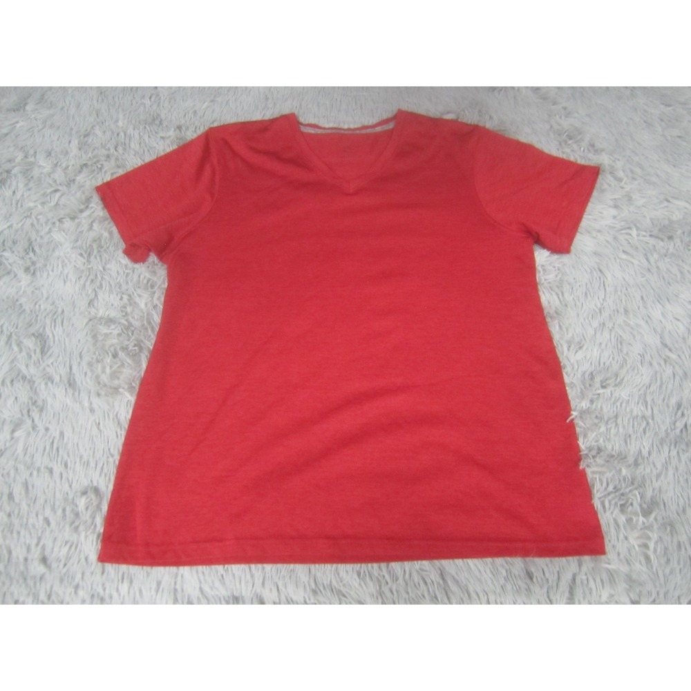 Holloway Shirt Womens XL Red Short Sleeve Athletic V-Neck Activewear